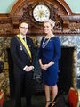 Nicholas of Flandrensis with queen Carolyn of Ladonia at the Polination Micronational Conference in London (2012).