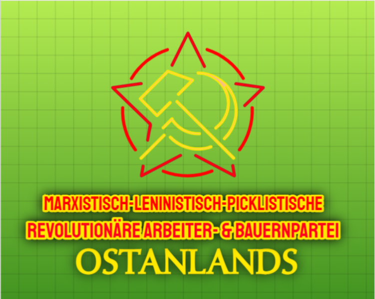 File:1st Banner of the Marxist-Leninist-Picklist Party of Ostanland.png