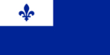 White canton with fleur-de-lis on a blue background