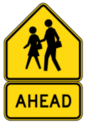 School crossing ahead