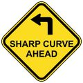 Sharp curve (left)