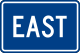 PD1E East plate (White on blue)
