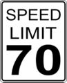 Speed limit (usually on National Routes)