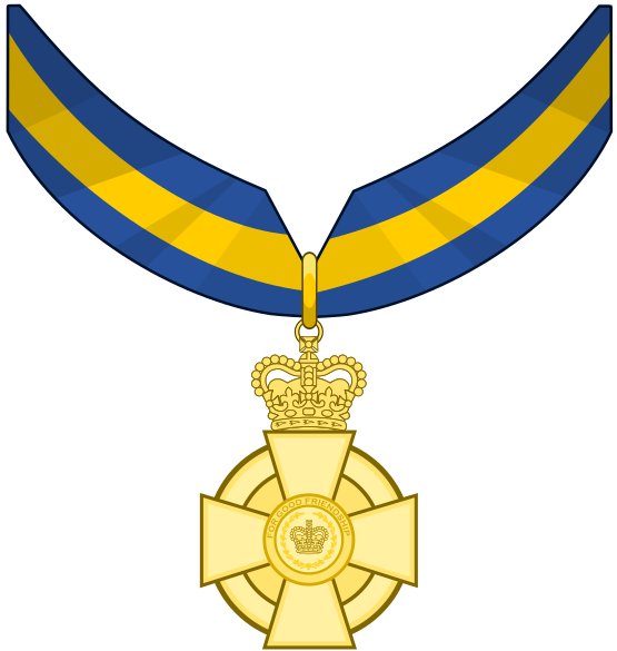 File:Gold Crown of Good Friendship Service - Necklet.svg