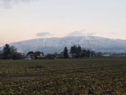 View from just outside the city onto the Salève massif.