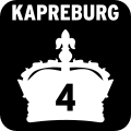 Kapreburg Route 4 sign.svg