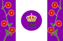 Flag of Kingdom of Rmhoania Kingdom of Romonia (Baustralian English) ᚱᛡᚳᛖᚾᛗ᛫ᚱᛰᛗᛰᛖᛐᛟ(Baustralian)