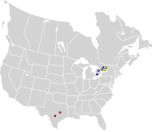 Baustralia within the US and Canada (Alaska and the northern Territories excluded)