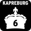 Kapreburg Route 6 sign.svg