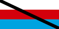 Alternative flag used for Mourning (defaced with a Black bend sinister)