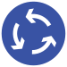 Counterclockwise in roundabout